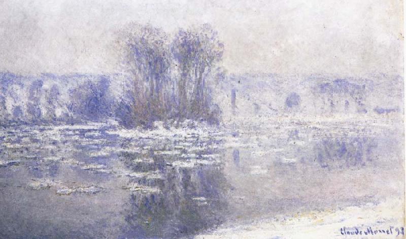 Claude Monet Floes at Bennecourt oil painting image
